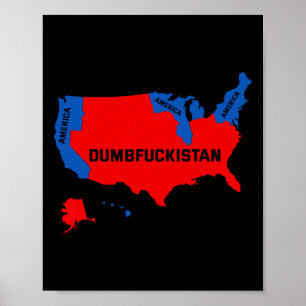 Election Map 2024 United States Of America Dumbfor Poster