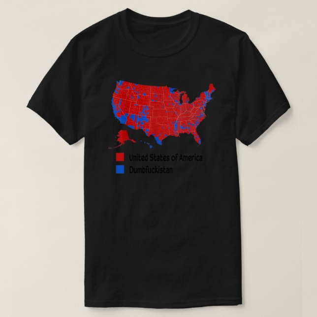 Election Map United States of America Dumbfuckista T-Shirt (Design Front)