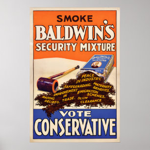 Election Poster British Conservative Party Smoke
