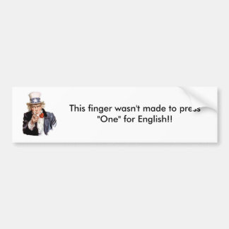 Election/Uncle Sam Bumper Sticker