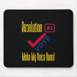 Election Usa - Voting - Voice Heard Sticker Mouse Pad