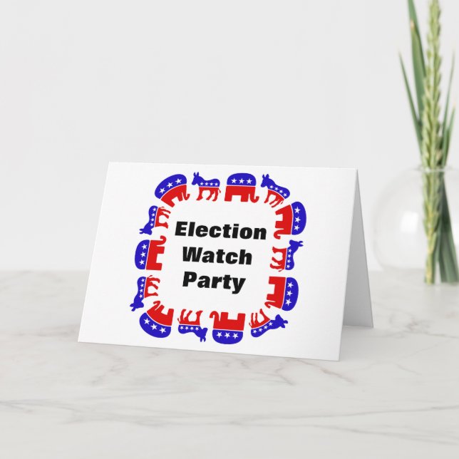 Election Watch Party Card (Front)