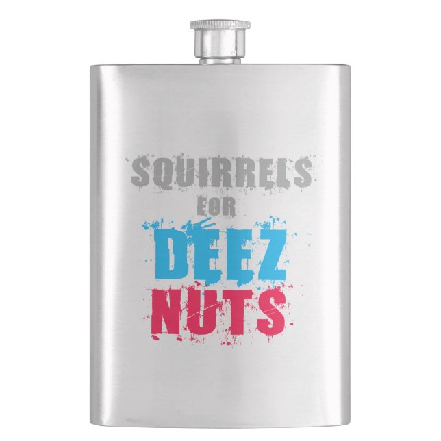 Elections 2016 - Squirrels For Deez Nuts Hip Flask (Front)