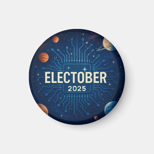 ELECTOBER 2025 Badge Magnet (Front)