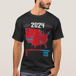 Electoral Map Trump 312 Red 2024 Election Results T-Shirt