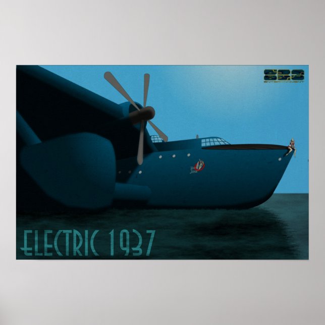 Electric 1937 "Big Jane" Pin Up Poster (Front)