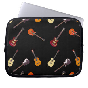 Electric & Acoustic Guitar Collage Laptop Sleeve