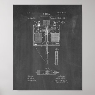 Electric Arc Lamp Patent - Chalkboard Poster