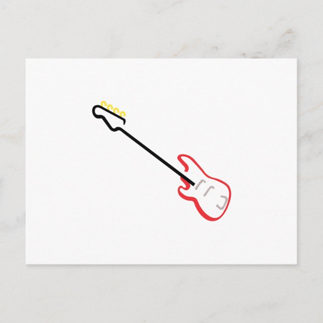 Electric Bass Guitar Postcard (Front)