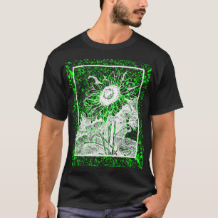 Electric Bloom – Black Unisex with Neon splatter T-Shirt