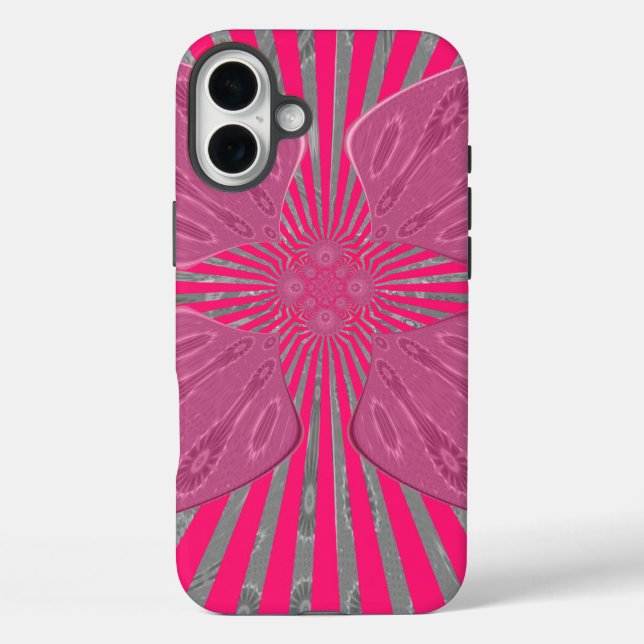 Electric Bloom Wings: A Vividly Edgy & Beautiful Case-Mate iPhone Case (Back)