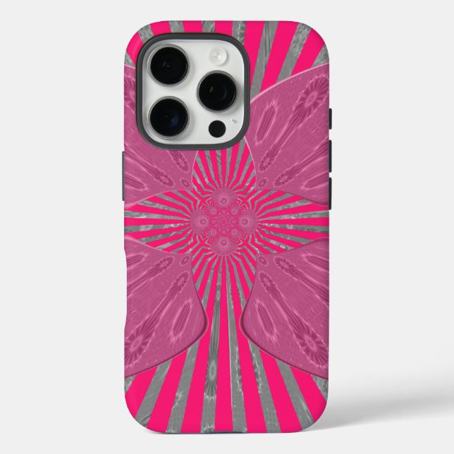 Electric Bloom Wings: A Vividly Edgy & Beautiful Case-Mate iPhone Case (Back)