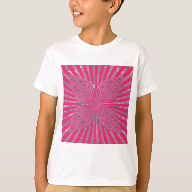 Electric Bloom Wings: A Vividly Edgy & Beautiful T-Shirt (Front)