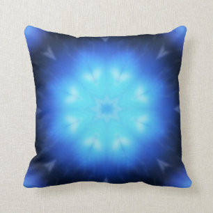 Electric Blue Abstract Cushion