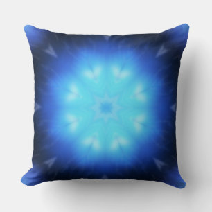 Electric Blue Abstract Cushion