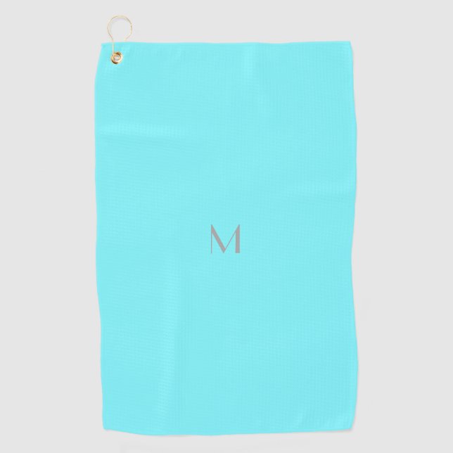 electric blue - add monogram golf towel (Front)