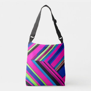  Electric Blue and Pink Crossbody Bag