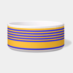 Electric blue and yellow five stripes pattern