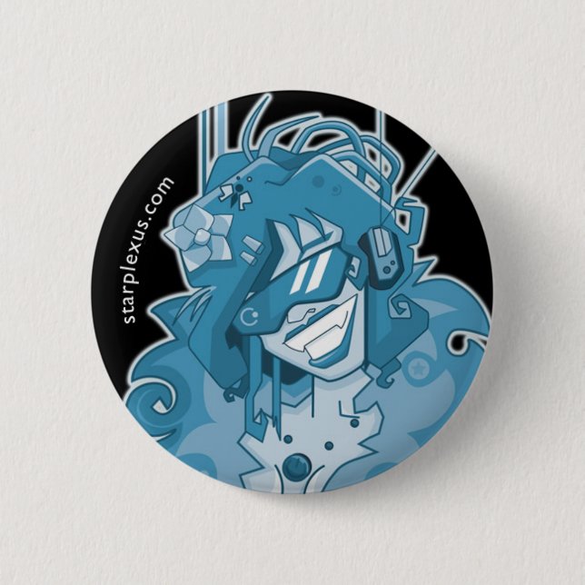 electric blue button (Front)