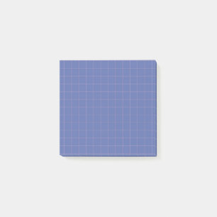 Electric Blue Chequered Pattern Bold Grid Design Post-it Notes
