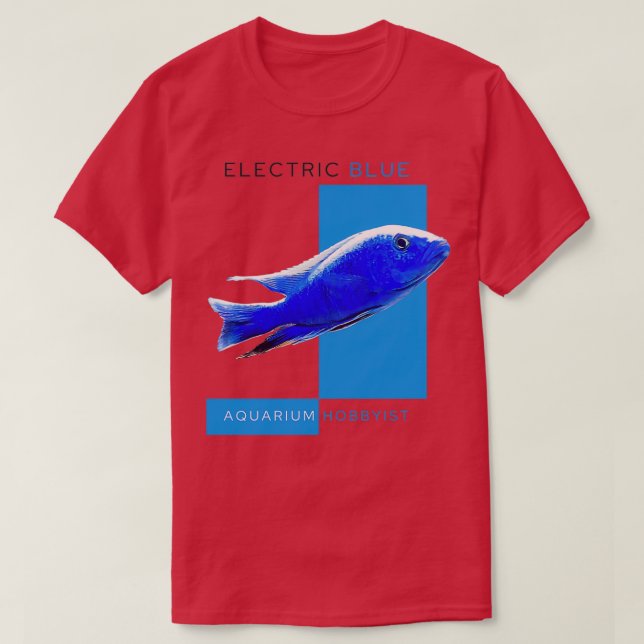 Electric Blue Cichlid T-Shirt (Design Front)