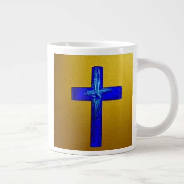 Electric Blue Cross Mug (Right)