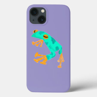 Electric Blue frog phone case - lavender