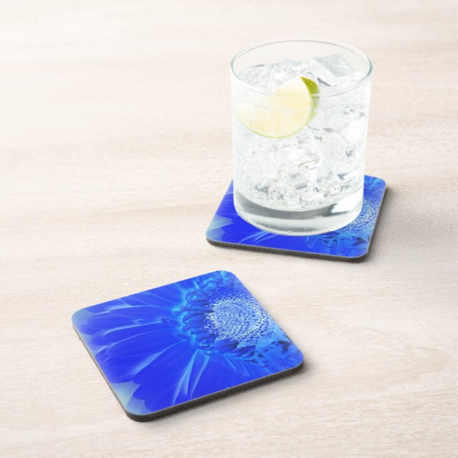 electric blue gerbera coaster (Right Side)
