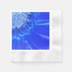 electric blue gerbera napkin