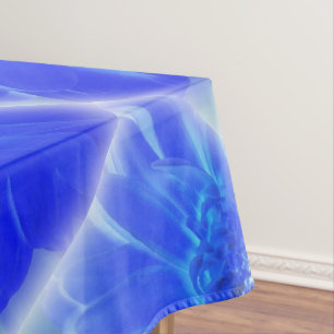 electric blue gerbera tablecloth