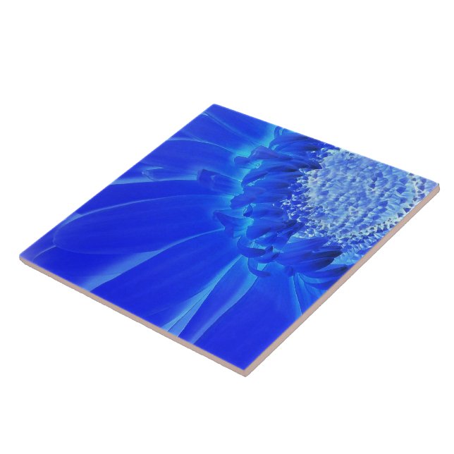 electric blue gerbera tile (Side)