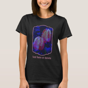 Electric Blue Hearts And Pink Tulips Personalized T-Shirt