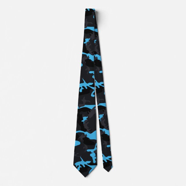 Electric Blue Highlights Camo Tie (Front)