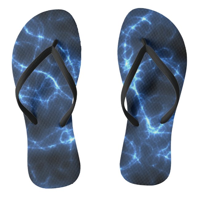 Electric blue jandals (Footbed)