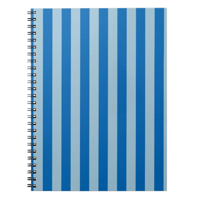 Electric Blue Lemonade and Aquamarine Vertical Str Notebook (Front)