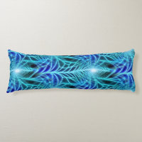 Electric Blue Luminous Fractal Repeating Pattern