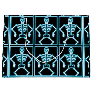 Electric blue skeleton gift bag