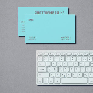 electric blue solid colour business card