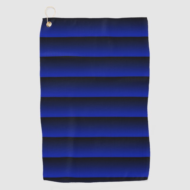 Electric Blue Stripe Golf Towel (Front)