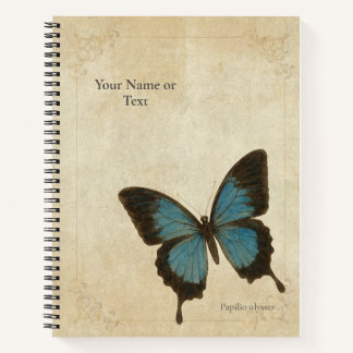 Electric Blue Ulysses Swallowtail Notebook