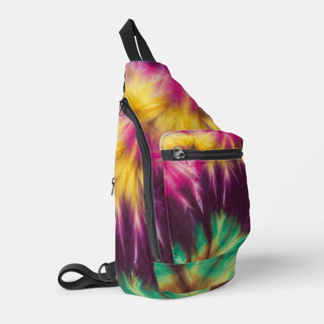 Electric Burst Sling Print Cut Sew Bag (Left Corner)