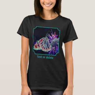 Electric Butterfly Abstract Nature Art T-Shirt