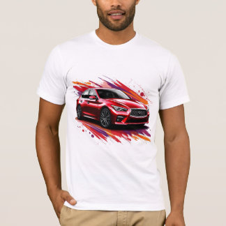Electric Car with Vibrant Colour Splashes T-Shirt