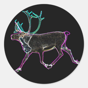 Electric Caribou Classic Round Sticker