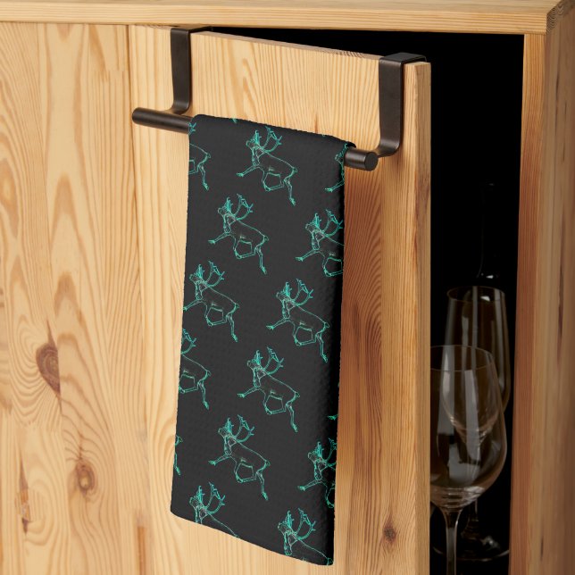 Electric Caribou Tea Towel (Thirds Fold)