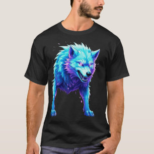 Electric Cartoon Wolf T-Shirt