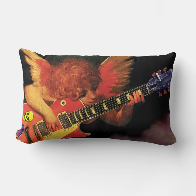 Electric Cherub guitar hero cushion. Lumbar Cushion (Front)