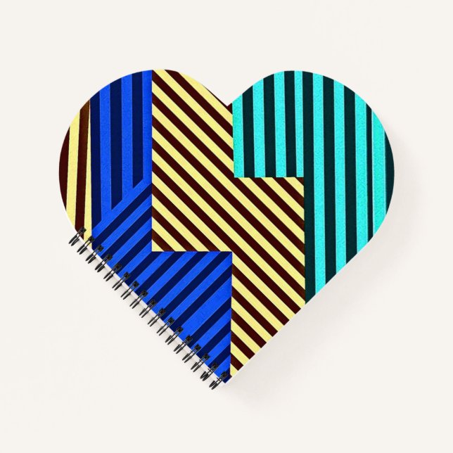 Electric Chevron Stripe Fusion Design Notebook (Front)
