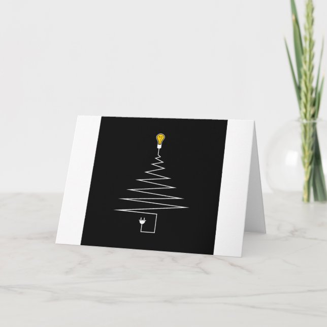 Electric Christmas tree Holiday Card (Front)
