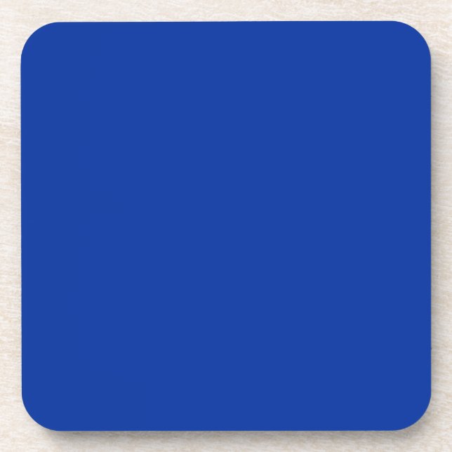 Electric Cobalt Solid Colour | Classic Elegant Coaster (Front)